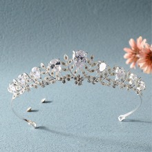 2024新款爆款巴洛克新娘皇冠高级感合金水钻王冠生日公主宴会婚纱