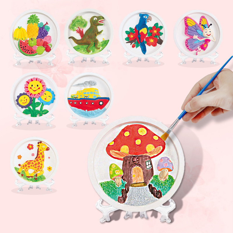 Gypsum Painting Art Ornaments, Children's Creative DIY Hand-Painted Toys, Gifts, Home Craft Ornaments, Cross-Border Supply