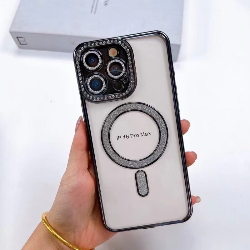 マグネット式携帯電話ケース iPhone 17 Pro Max 高級感 16 Plus メッキ加工 iPhone 15 保護ケース 14 人気|undefined