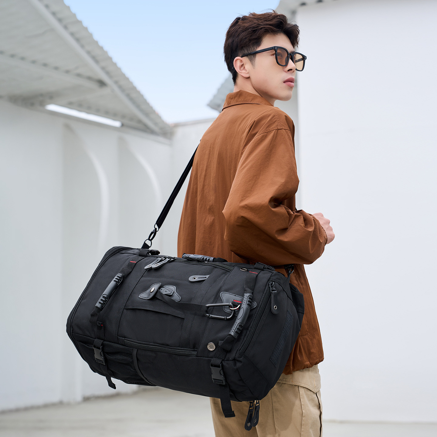 Mochila transfronteriza de gran capacidad para hombres bolsa al aire libre bolsa de expansión de turismo de montaña bolsa de 50 litros bolsa de equipaje image 4