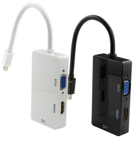 Mini DP Three-in-One Adapter MINIDP/HDMI VGA DVI Thunderbolt Laptop Mini DP Converter