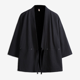 Summer New Men's Cotton and Linen Ethnic Cardigan Hanfu