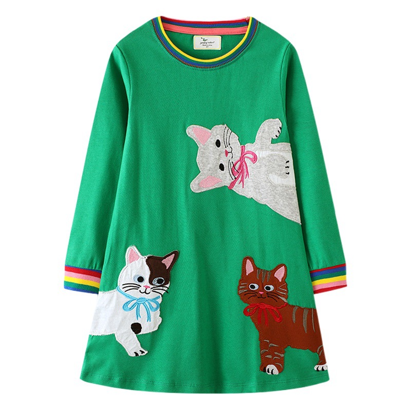 Ropa para niños Primavera y otoño Vestido de princesa elegante para niños de manga larga para niños Vestido para niños europeos y americanos Fábrica de ropa para niños Generación al por mayor