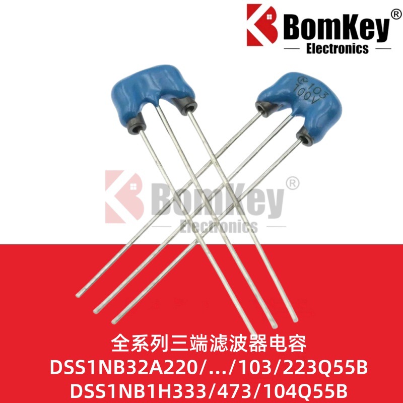原装村田 DSS1NB32A103Q55B 100V 10nF 直插RMI/RFI滤波器电容