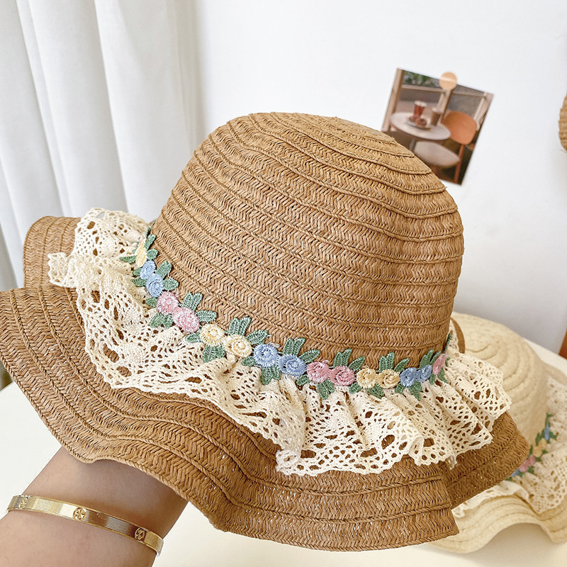 Sombreros para niños niñas sombreros de paja de verano niñas sombreros de pescador de verano bebé sombreros de playa