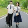 学生拍照毕业短袖班服