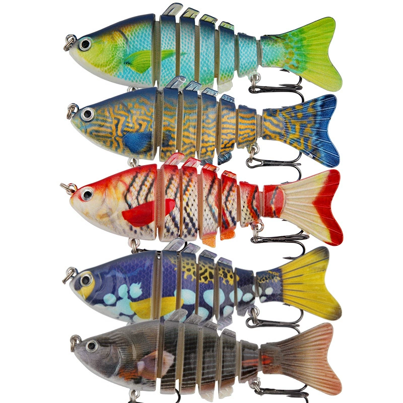 Многосуставная жесткая пластиковая приманка Luya Swimbait, 7-сегментная тонущая приманка для пресной воды, реалистичные цвета