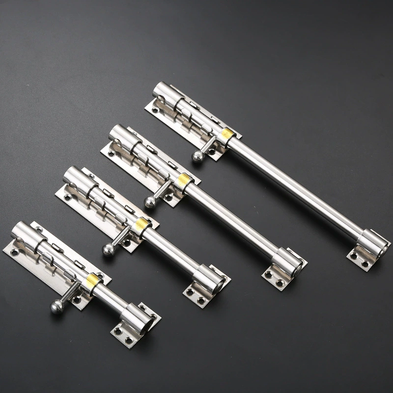 Прочный дверной болт из нержавеющей стали с замковым отверстием для деревянных дверей, утолщенная защелка из нержавеющей стали 304 для бытовых железных дверей.