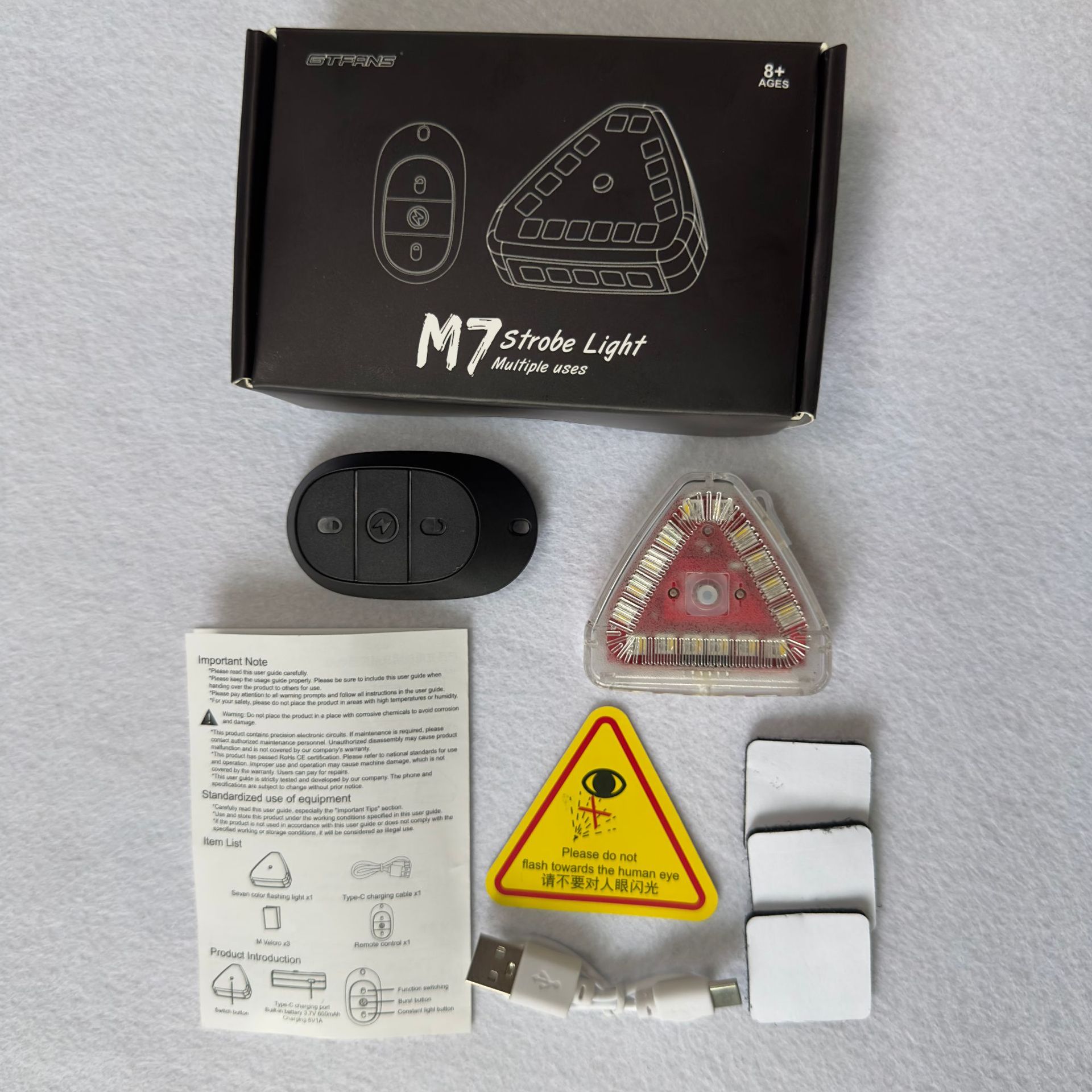 M3 avión luz uav flash luz control remoto luz estroboscópica coche motocicleta coche eléctrico bicicleta modificación noche luz de navegación