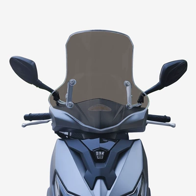 Suitable for New Dazhou Honda Split Blade/Split Road RX125 motorcycle, PC front windshield glass for modification (Motorcycle front windshield) - flexible-explosion-proof-pc-material-windshield-tea-colored-45cm
