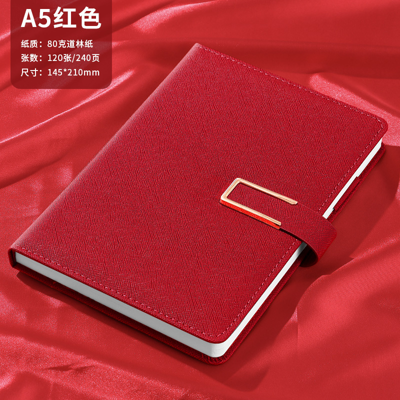 A5-Red-240페이지(U자형 자석버클+펜홀더)