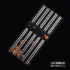 5 pairs of stainless steel twist chopsticks