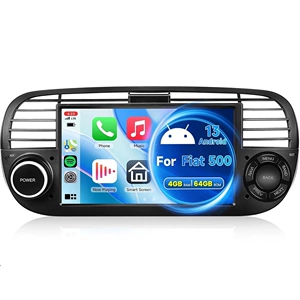10~15 Fiat 500 üçün Carplay HD tərs görüntü GPS naviqasiya
