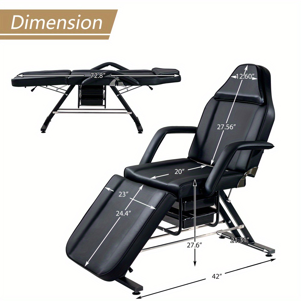 2025 nuevo cabello transfronterizo con dos bandejas de salón de masaje silla de tatuaje cama de estética