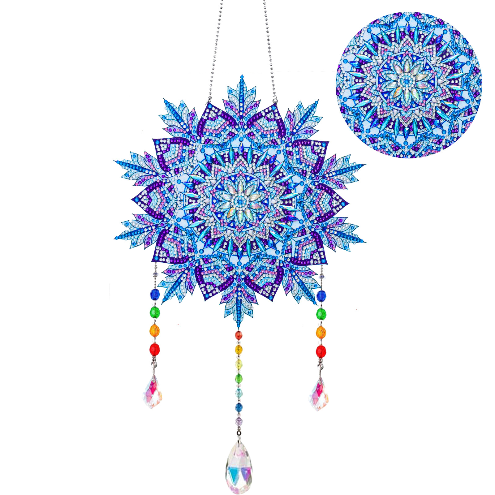Diamante pintura Amazon transfronteriza DIY adornos de Navidad marca llena de diamantes 5d cristal mariposa diamante pintura viento carillones Decoración