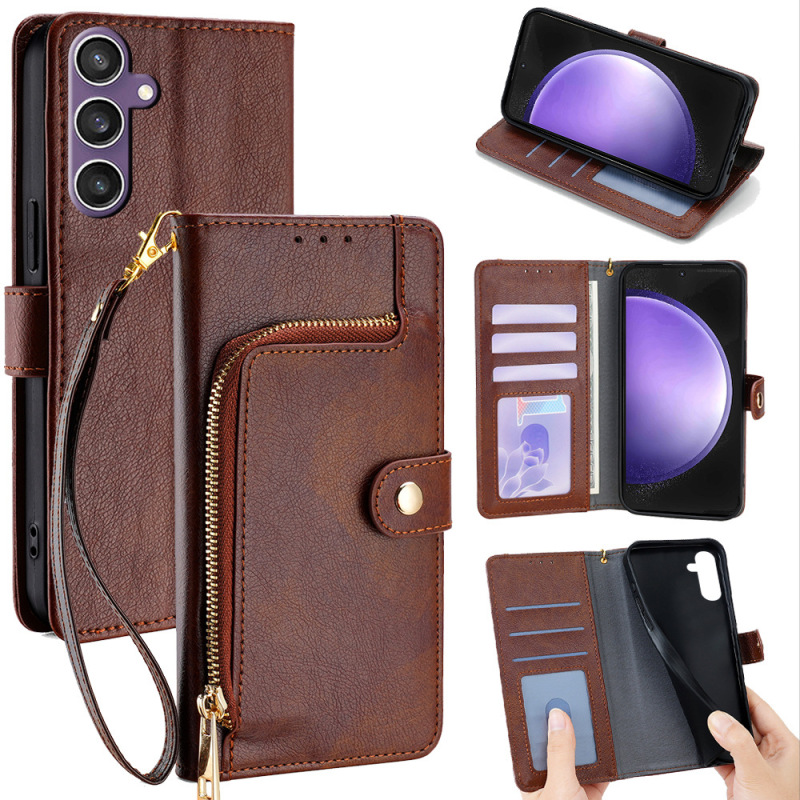 Suitable for Samsung S26Ultra Flip Phone Case S24 Multifunctional Wallet Note10 Lanyard Anti-Fall Leather Case Suitable for Samsung S26Ultra Flip Phone Case S24 Multifunctional Wallet Note10 Lanyard Anti-Fall Leather Case