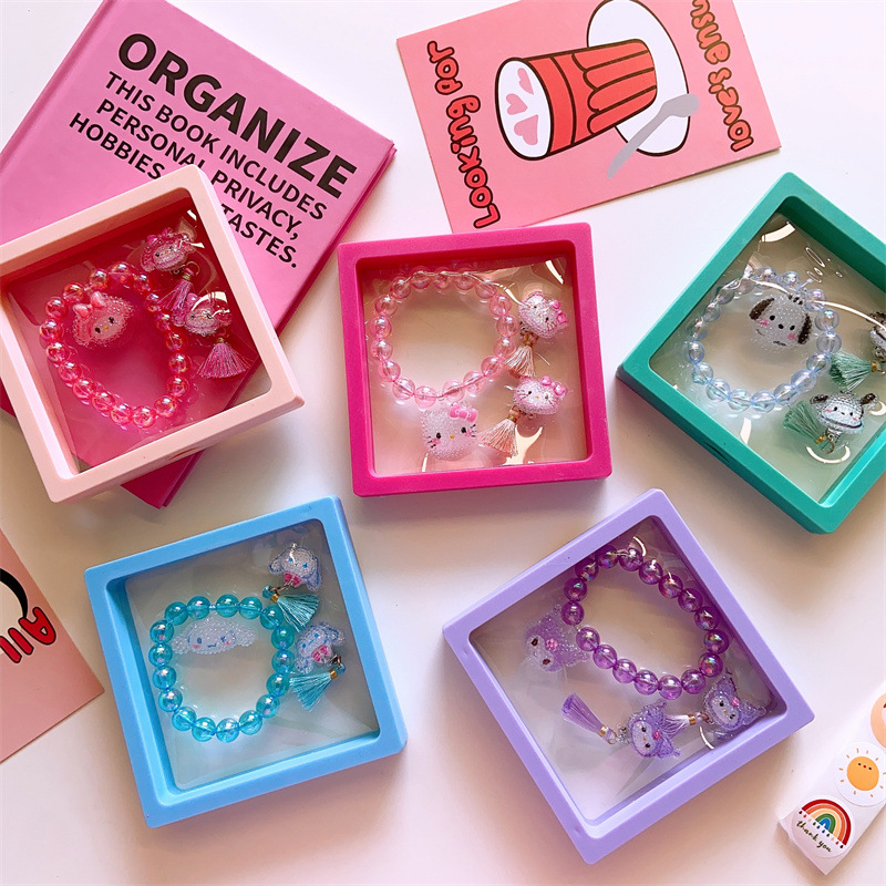 Korean Cute Spring New Cute Cartoon Character Girl Hair Ring Bracelet Hair Rope Hair Accessories Ear Clip Cartoon Boxed