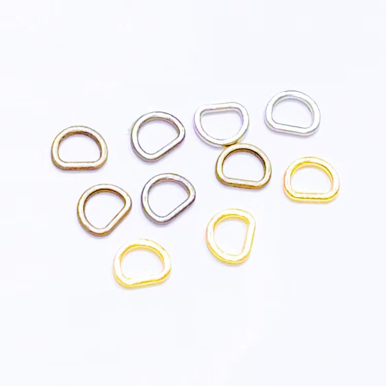Diámetro interior 4mm mini D hebilla pequeño tamaño D anillo Ropa Accesorios de ropa de Bebé Ropa de metal botones de bebé bolsa Accesorios