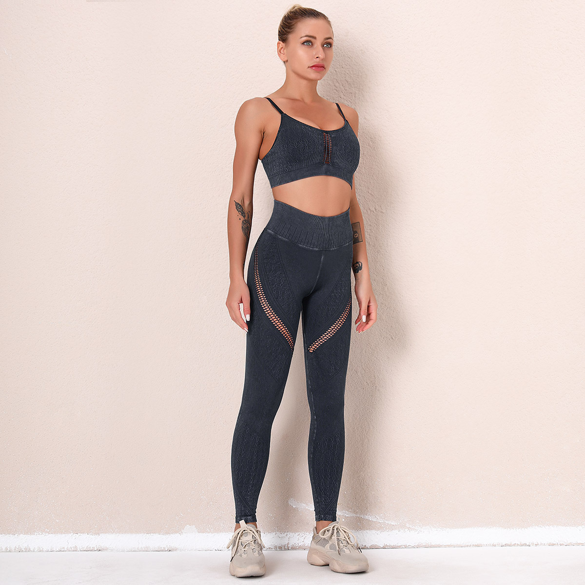 seamless knitted hip yoga clothes  NSLX36654