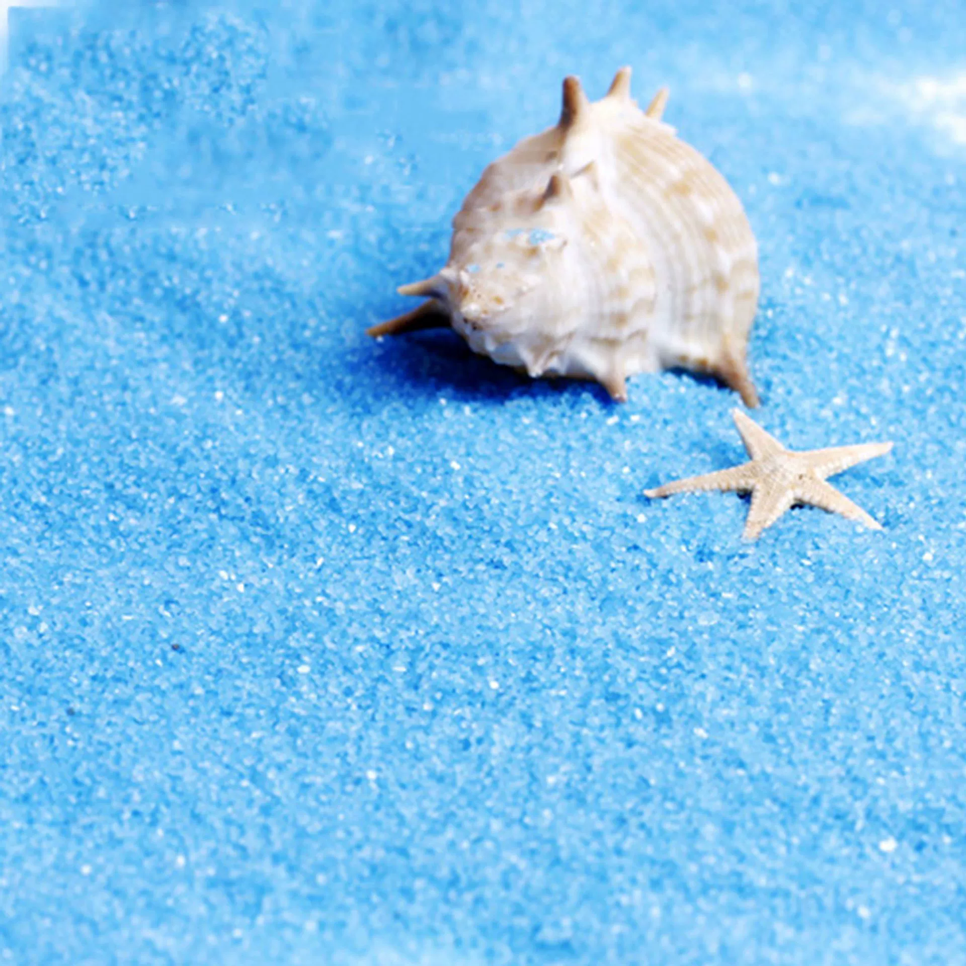 Микро Пейзаж Океан Синий Песок Сцена Создан Речной Песок Натуральный Мелкий Светло-Голубой Песочные Часы Песочная Игрушка Живопись Цветной Песок