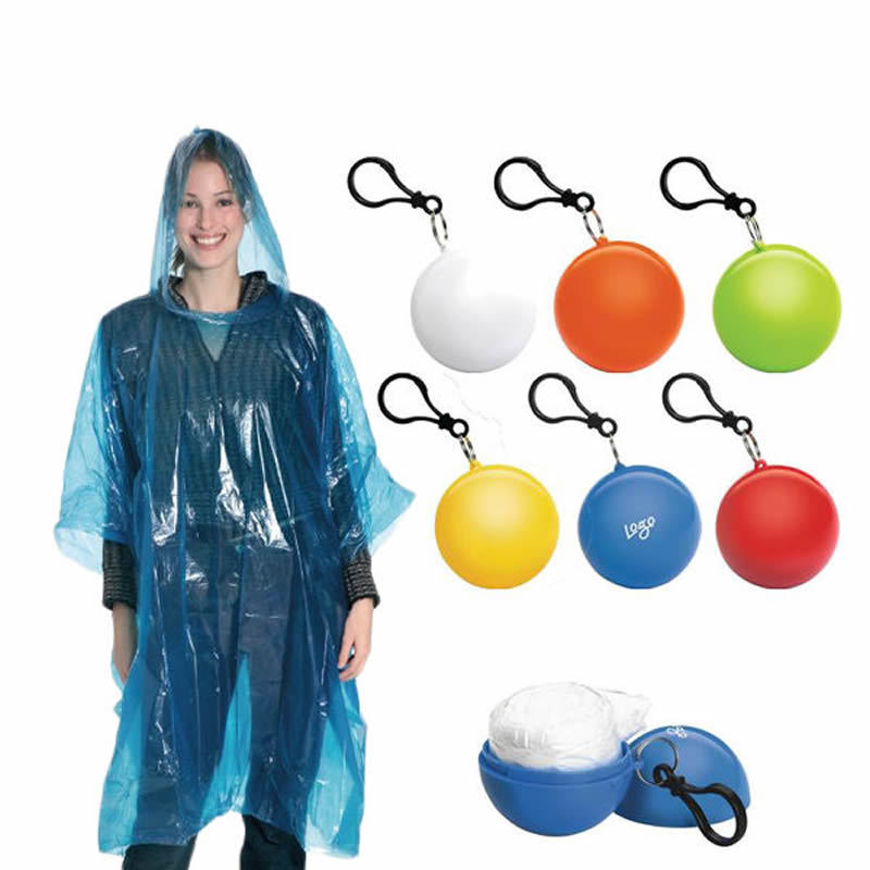 Outdoor Portable Raincoat for Adults and Children, Disposable Camping, Fishing, Travel Emergency Poncho with Keychain Attached