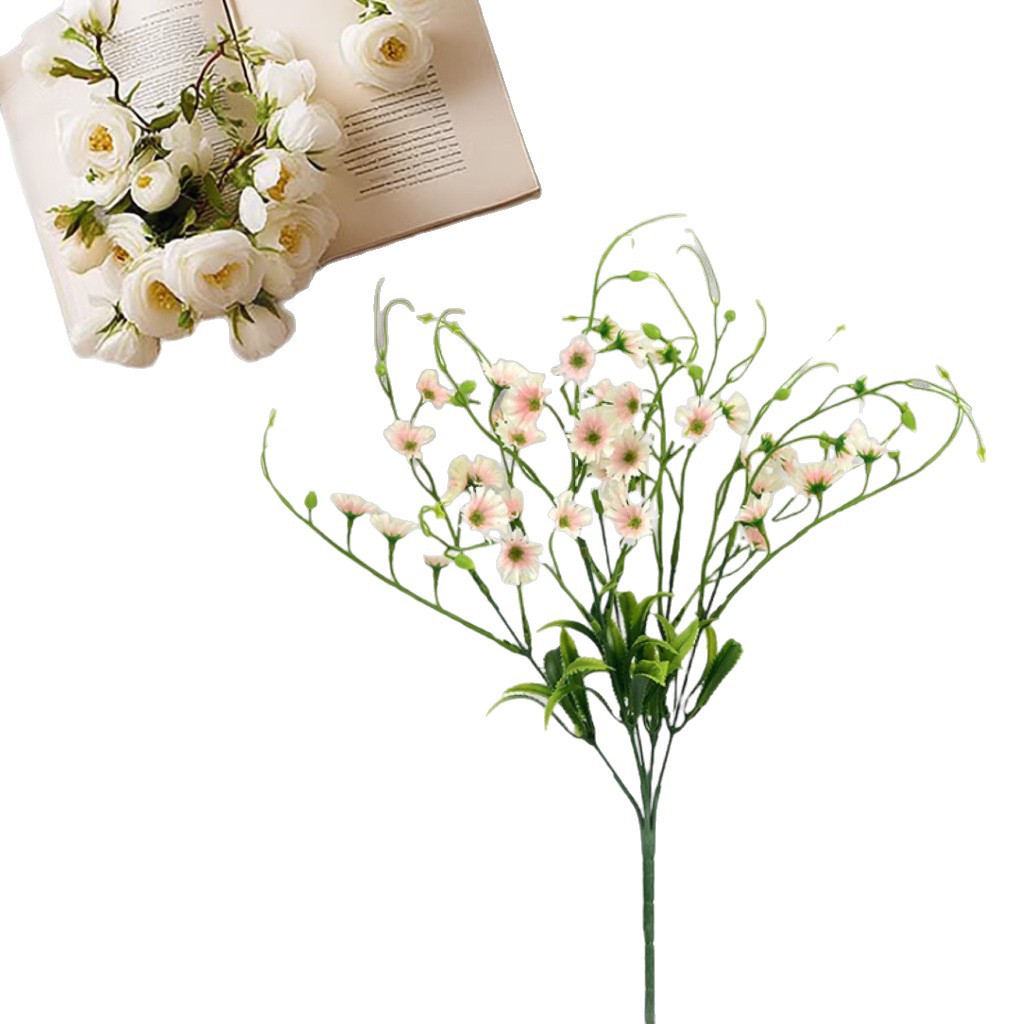 Flores de simulación manzanilla pequeña margarita fresca boda decoración del hogar ingeniería de decoración floral props de disparo al por mayor