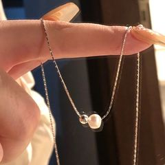 精巧な極めてシンプルな真珠のネックレスの女性の新型のネットの赤いinsの小さい大衆は鎖の鎖の気質を設計します。