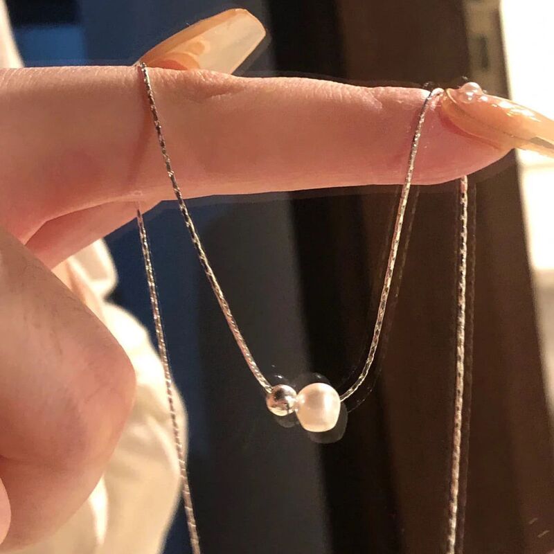 Exquisite Minimalist Pearl Necklace Women's New Cyber Celebrity Ins Niche Design Clavicle Chain Elegant All-match Small Jewelry Exquisite Minimalist Pearl Necklace Women's New Cyber Celebrity Ins Niche Design Clavicle Chain Elegant All-match Small Jewelry