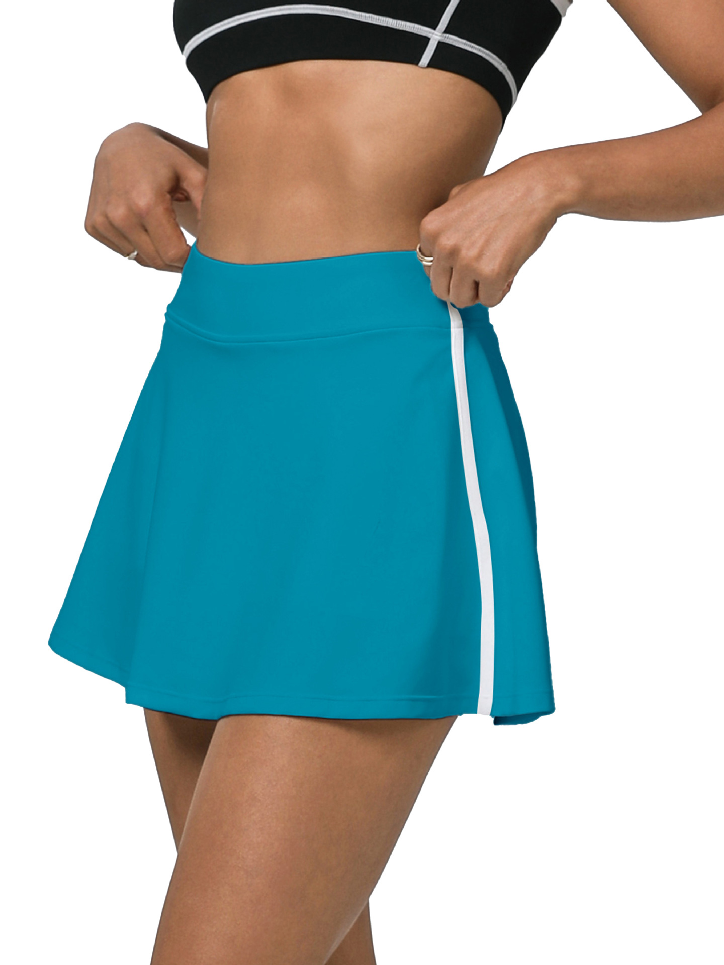 Nueva falda de tenis falsa de dos piezas de primavera y verano transfronteriza, cintura alta, yoga delgada y ajustada, correr, falda deportiva de fitness anti-luz