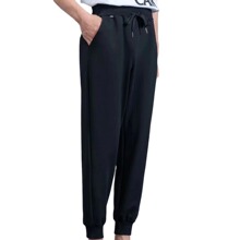 2024新款螺纹腰卫裤酒店餐饮服务员春秋高腰卫裤男女同款