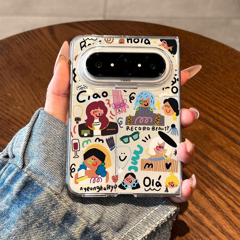 Niche Graffiti Cartoon Characters Suitable for Huawei Pura X Max Foldable Phone Case Ultra-Thin Anti-Drop Protective Cover Niche Graffiti Cartoon Characters Suitable for Huawei Pura X Max Foldable Phone Case Ultra-Thin Anti-Drop Protective Cover