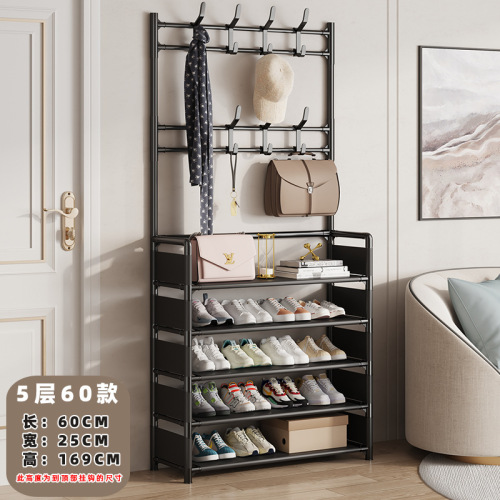 Multifunctional shoe and hat integrated rack, simple doorway household shoe and hat storage rack, dormitory dust-proof multi-layer shoe rack