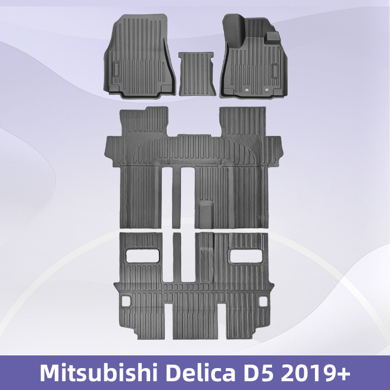 Es adecuado para Mitsubishi Delica D5 8 asientos 2019 - 2025 timón derecho 3D todas las condiciones climáticas almohadillas de pie TPE