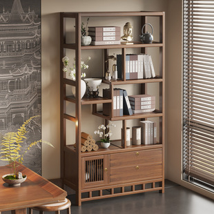 Bamboo Display Rack Antique Rack Duobao Pavilion Small Purple Sand Pot Placement Rack Chinese Tea Rack Tea Room Storage Rack