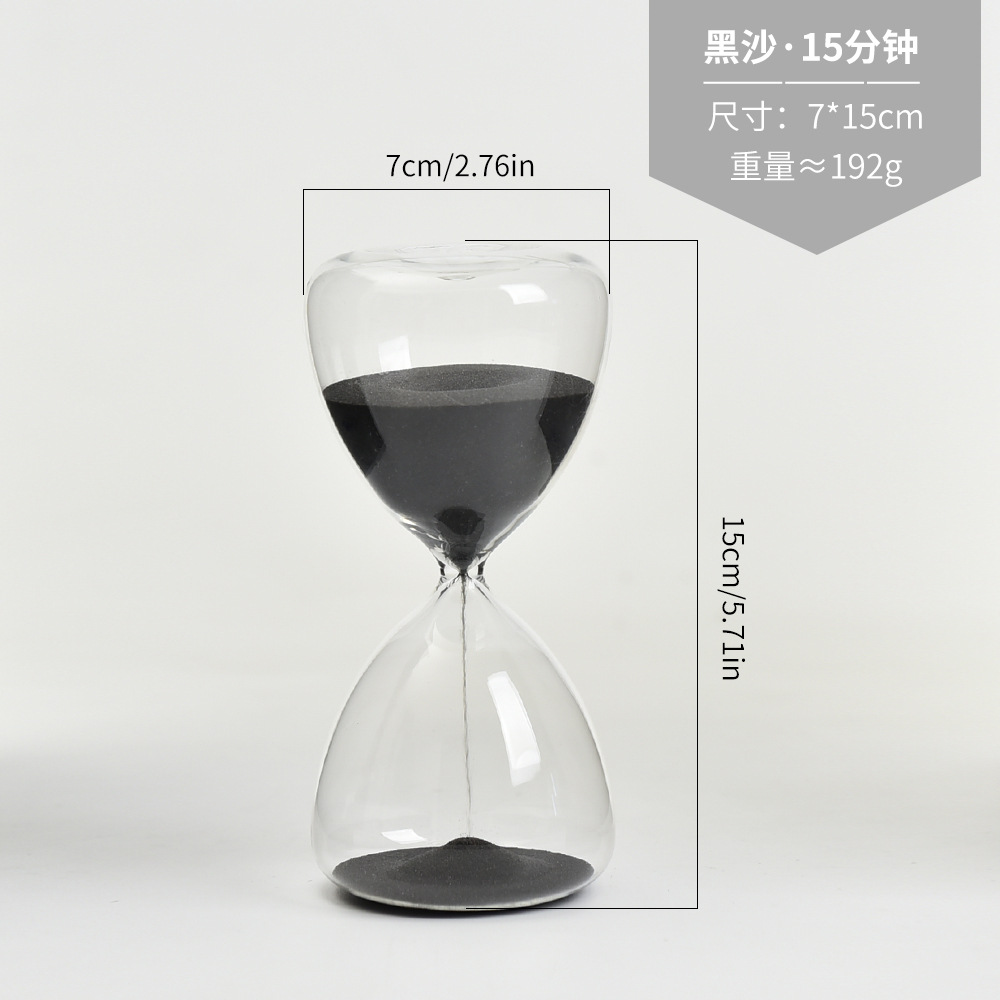 15 minutos de vidrio reloj de arena temporizador reloj de arena redondo regalos creativos para el hogar reloj de arena decoración de viento moderno image 7