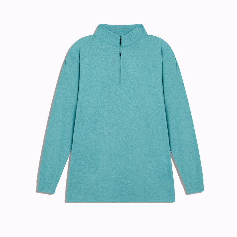 Men's Thin Long-Sleeved Golf Jacket with Open Front Zipper Q-Zip Lightweight Outdoor Youthful Trendy