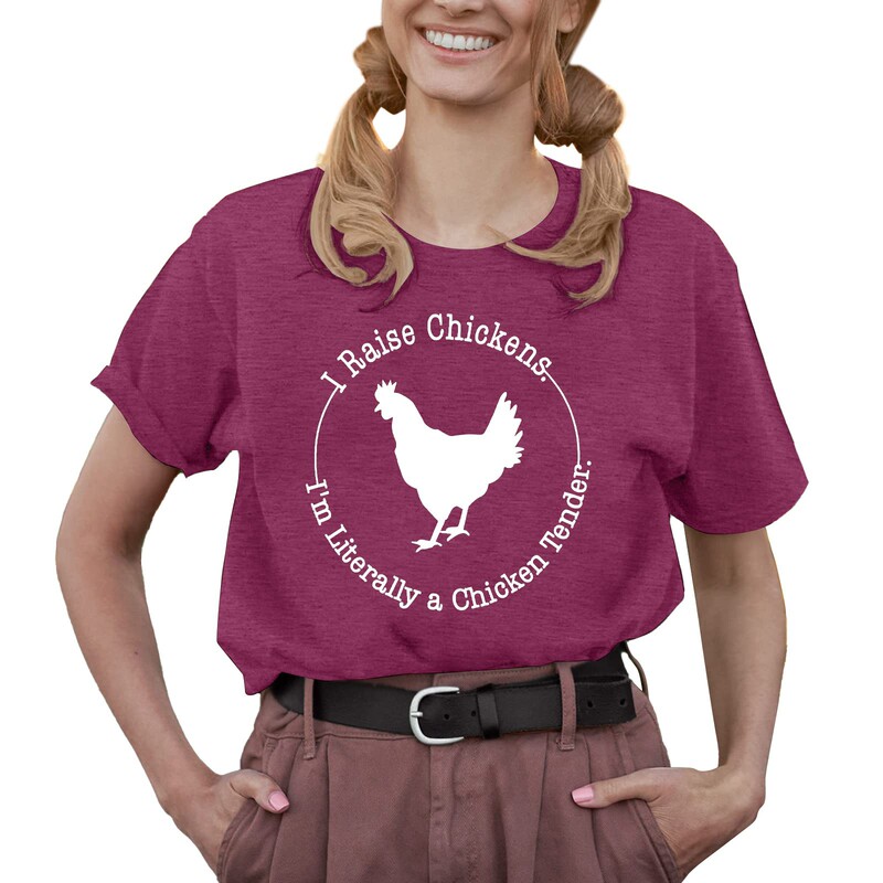 I Raise Chickens. Amazon foreign trade new letter printing chicken pattern short sleeve round neck T-shirt women I Raise Chickens. Amazon foreign trade new letter printing chicken pattern short sleeve round neck T-shirt women