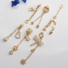 14K����ɫ��ʯ�������Ѻ����Y���K����diy�����С������
