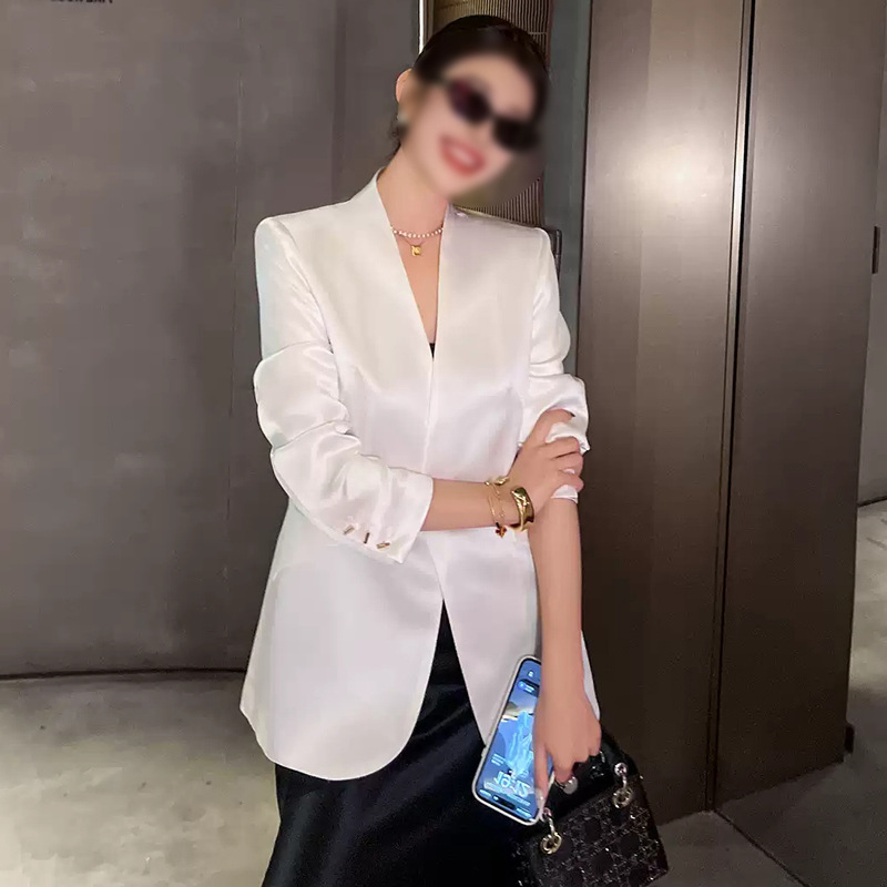 Xz178D Plus-Size Women's Thin Suit Satin Loose Long-Sleeve Sun Protection Jacket for Chubby Women Xz178D Plus-Size Women's Thin Suit Satin Loose Long-Sleeve Sun Protection Jacket for Chubby Women