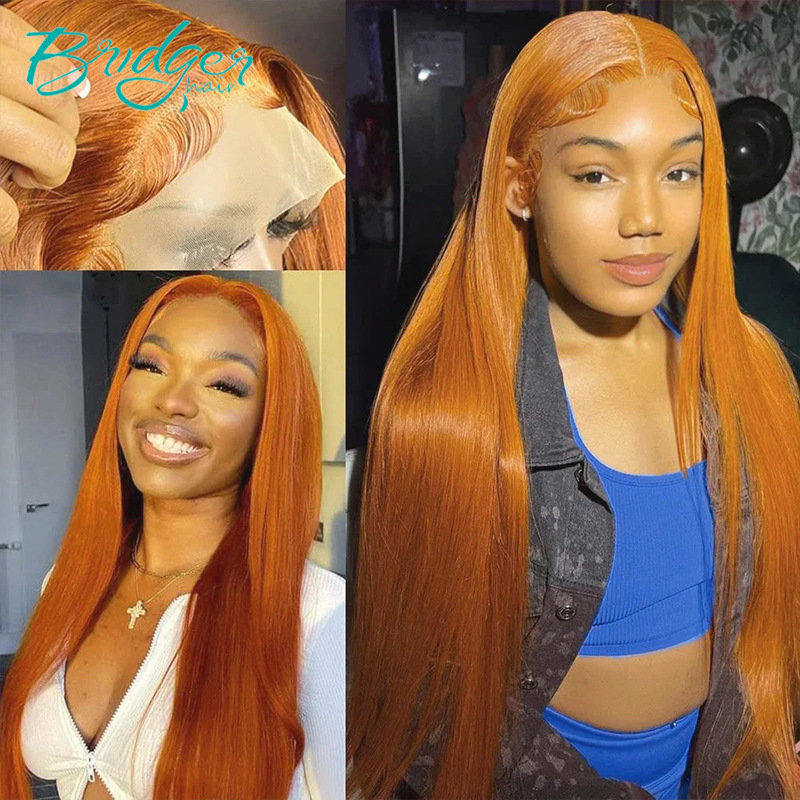 13*4 Lace Headgear Human Hair Color #350 Human Hair lace frontal wigs_voghion.com