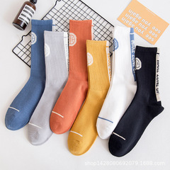 Couple's tall socks Zhuji wholesale student crew socks for spring and autumn season, men's long socks basketball socks