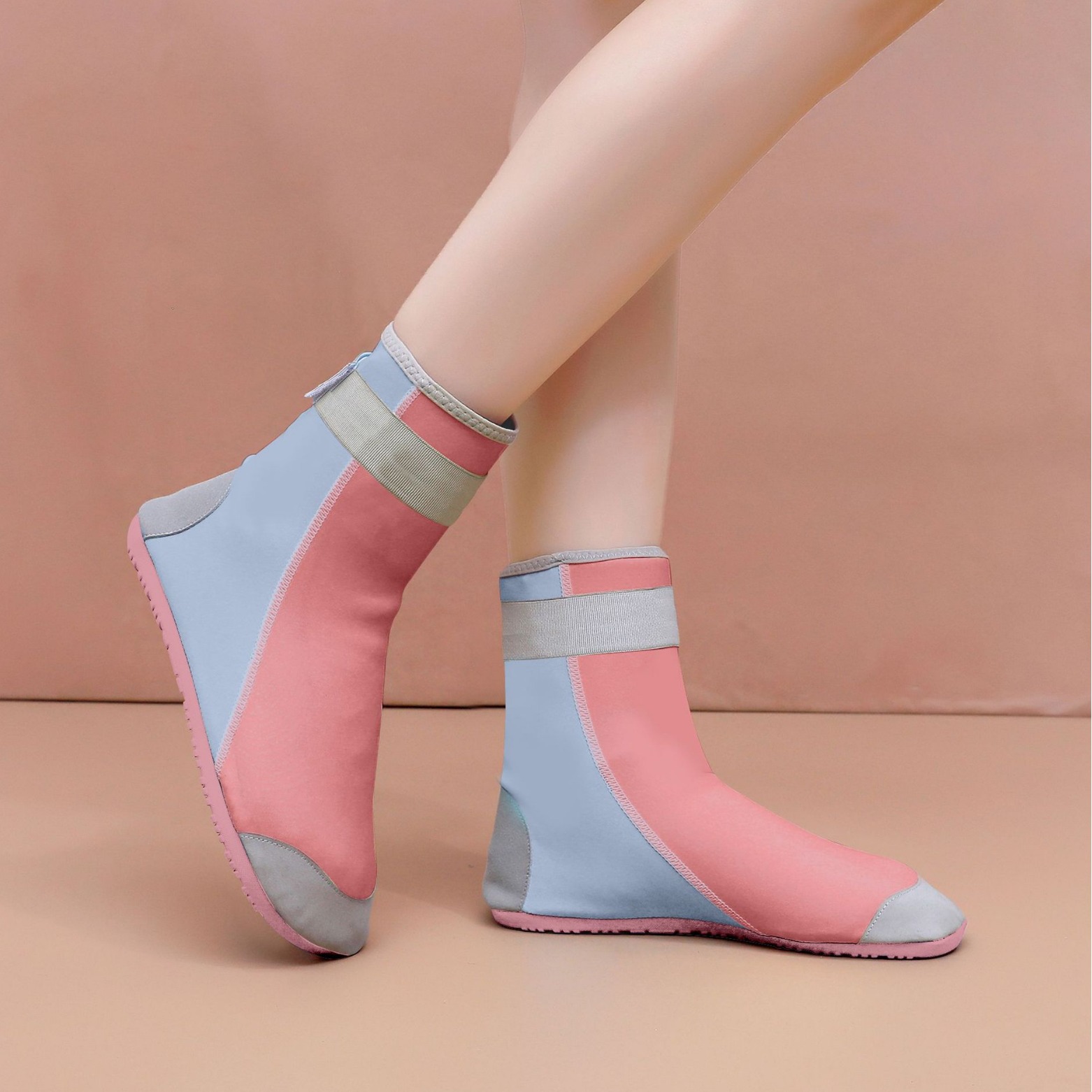 興拓ハイカット親子子供用男女兼用ウォーターシューズ、シュノーケリングビーチシューズソックス、ホームフロアシューズ、スイミングシューズ