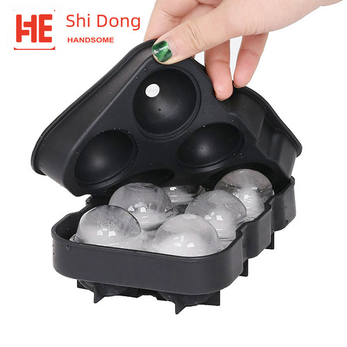 Amazon Silicone Ice Cube Tray 6-Pack Round Ice Cubes with Lid Ice Mold Household DIY Silicone Ice Tray