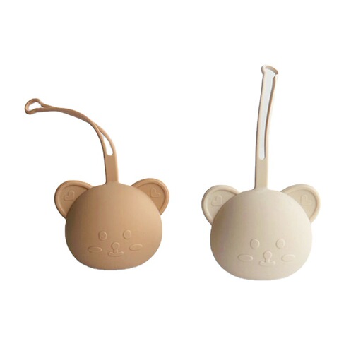Korean baby pacifier box baby stroller lanyard mommy bag pendant bear silicone pacifier storage box