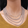 Accessory hip-hop style, set, chain heart-shaped, necklace, European style, simple and elegant design