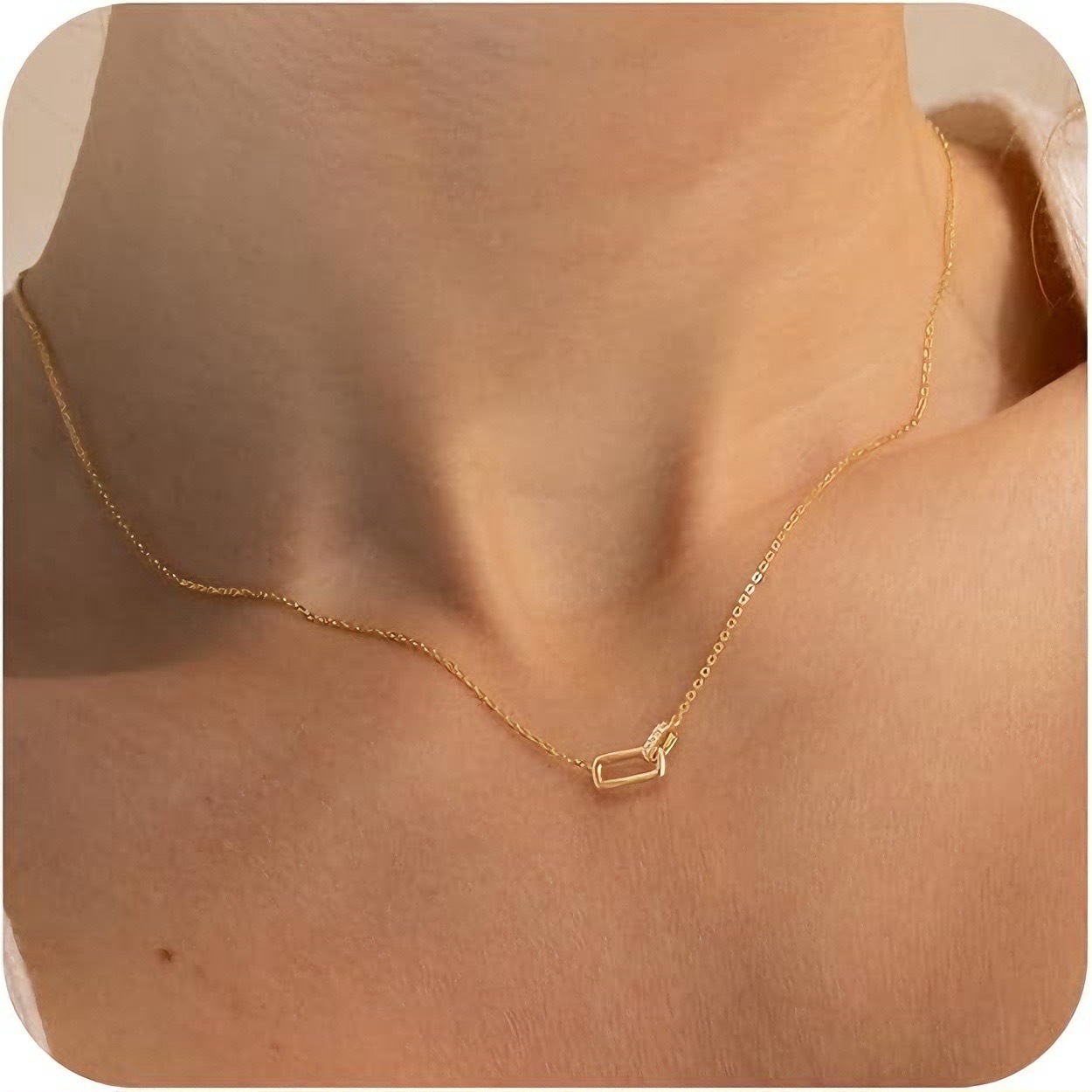 925 sterling silver Chain Material cable chain Chain Type 925 Sterling Silver Cable Chain Geometric Pendant Necklace