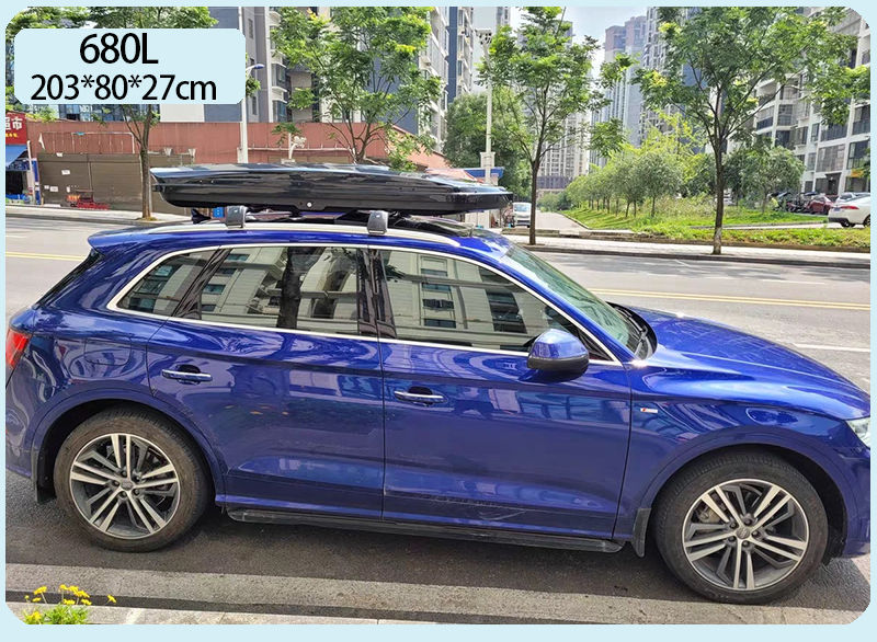 New Waterproof Large-Capacity Car Roof Luggage Box, No-Drill Suv Travel Box, Ultra-Thin Universal Luggage Rack