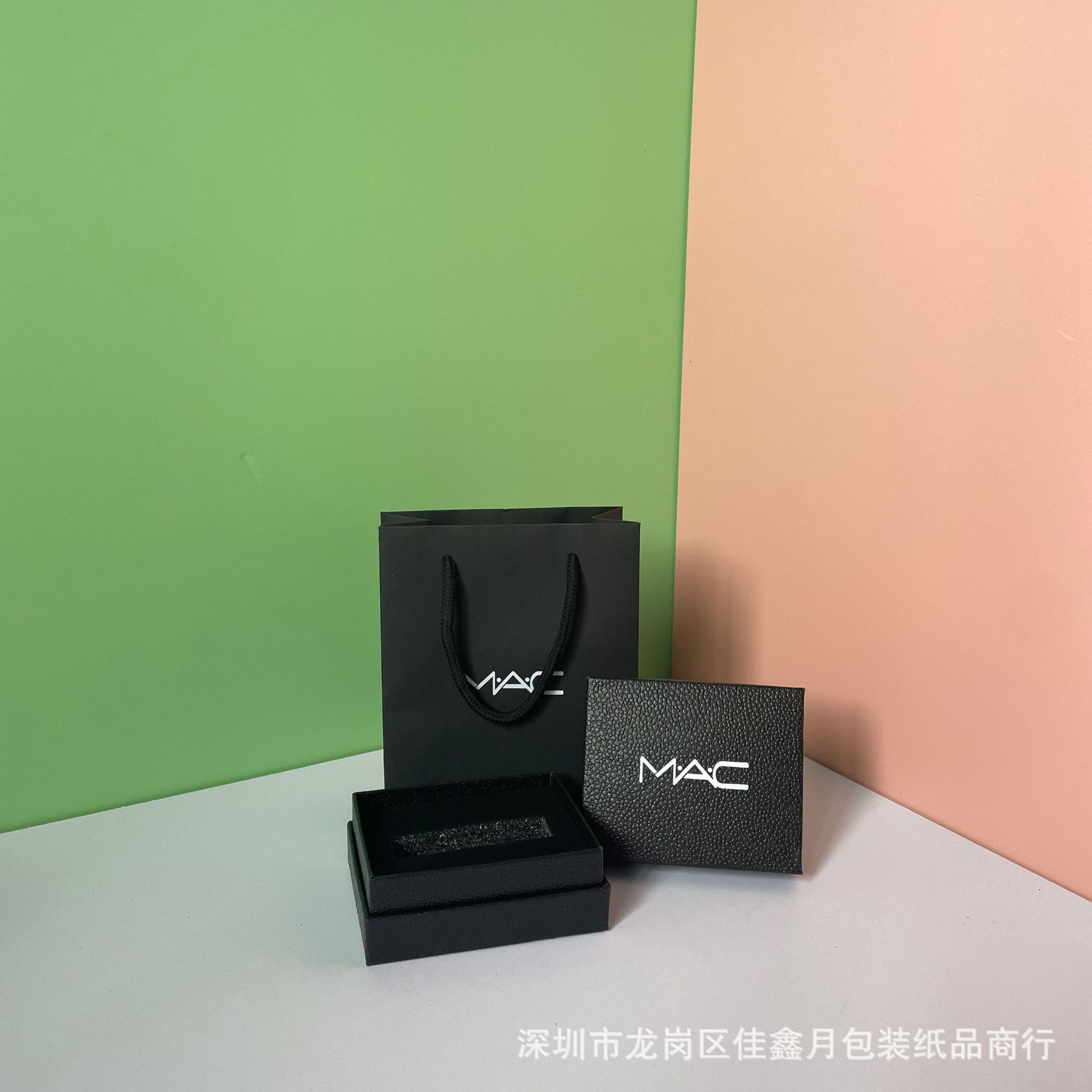 M海绵卡槽单支装2支装口红包装礼品盒香水礼品手提袋购物小纸袋子