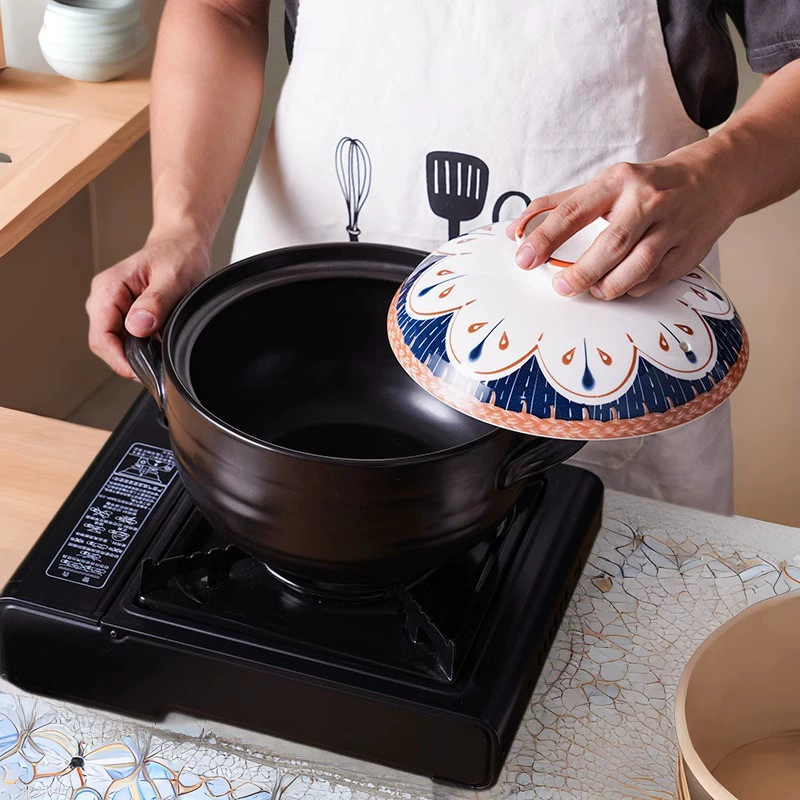 Коржик из глины посуда 'Tang Flavor Pot' котелок для газовой плиты рагу кастрюля для супа керамический глиняный горшок из электролитной слюды сделанный из сподумена