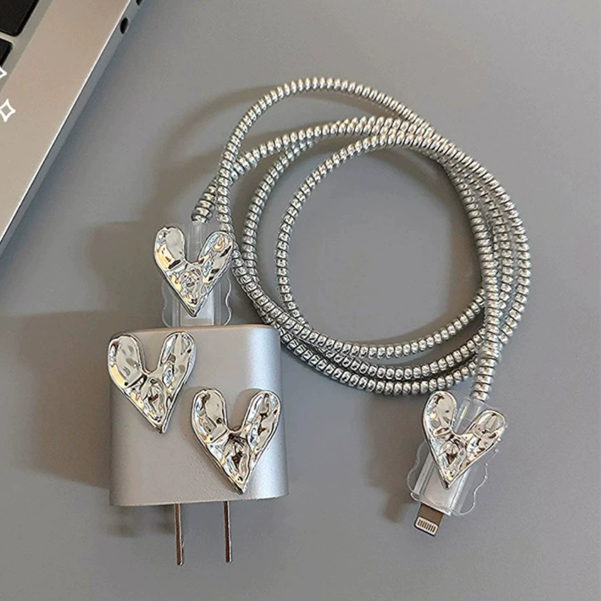 Apple, genuine protective case, protective charger, angel wings, set